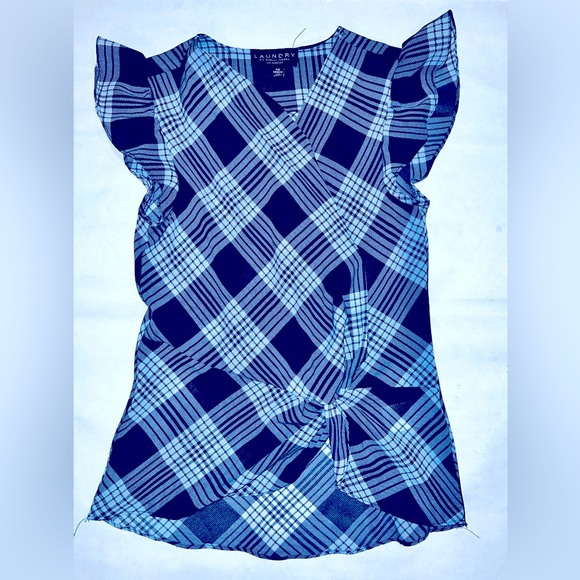 Laundry by Shelli Segal blue blouse - Picture 4 of 5